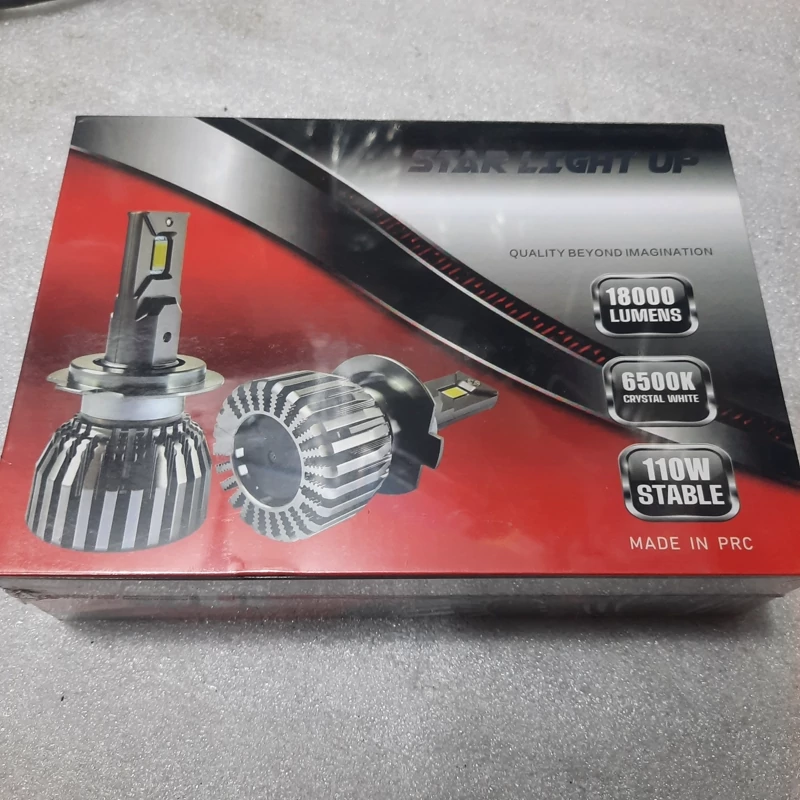 هد لایت H4 LED 110w(سه فیش 3 خار دو کنتاک)